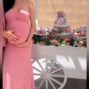 Pink Maternity dress from Sexy Mama maternity customized for me, I’m 5,5”